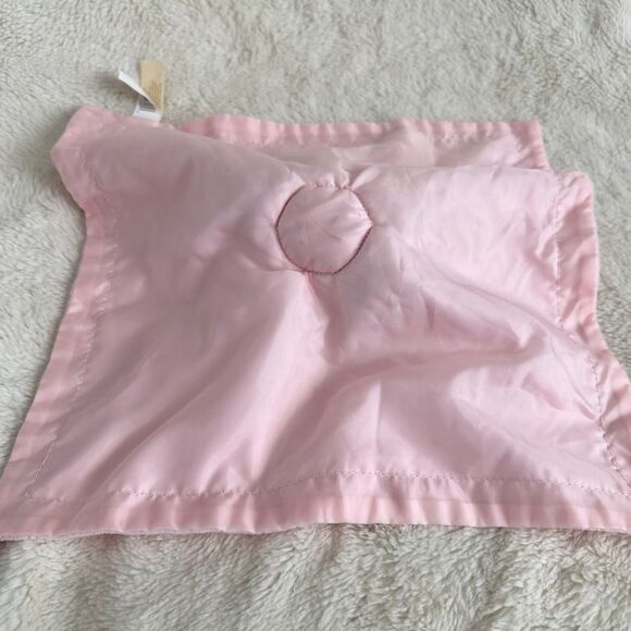 Walmart MTY International Brown Pink Bunny Lovey Security Baby Blanket Plush - Picture 5 of 6